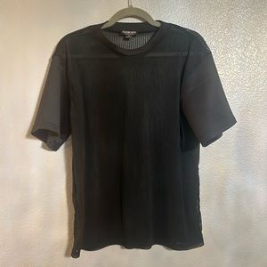 Women’s black mesh see through T shirt size small